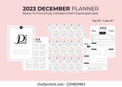 December Daily Kdp Planner 2023 