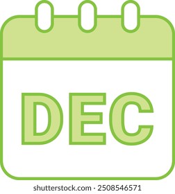 Icono o ilustración de diciembre para Diseños de calendario con temas de invierno, con planificación estacional, recordatorios mensuales y programación de Festiva para diciembre