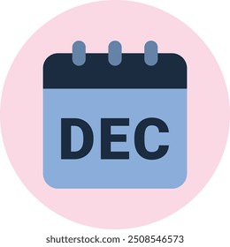 Icono o ilustración de diciembre para Diseños de calendario con temas de invierno, con planificación estacional, recordatorios mensuales y programación de Festiva para diciembre