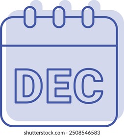 Icono o ilustración de diciembre para Diseños de calendario con temas de invierno, con planificación estacional, recordatorios mensuales y programación de Festiva para diciembre