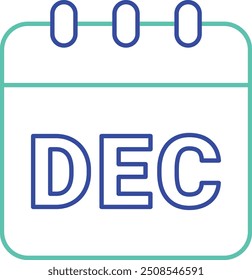 Icono o ilustración de diciembre para Diseños de calendario con temas de invierno, con planificación estacional, recordatorios mensuales y programación de Festiva para diciembre