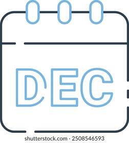 Icono o ilustración de diciembre para Diseños de calendario con temas de invierno, con planificación estacional, recordatorios mensuales y programación de Festiva para diciembre