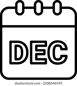 Icono o ilustración de diciembre para Diseños de calendario con temas de invierno, con planificación estacional, recordatorios mensuales y programación de Festiva para diciembre