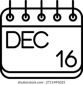 Icono de diciembre para su proyecto