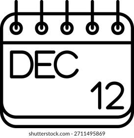 Icono de diciembre para su proyecto