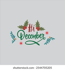 December logo design for templates
