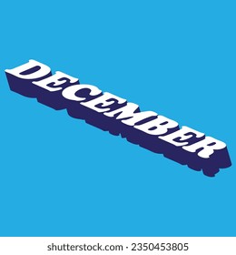 Dezembermonatskalender-Flachdesign-Illustration