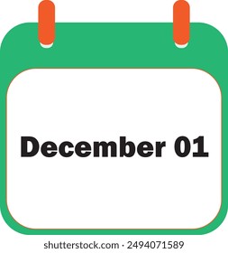 December Month Date 01 | Icon Design