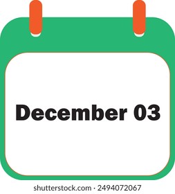 December Month Date 03 | Icon Design