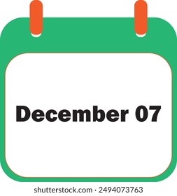December Month Date 07 Icon Design
