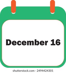 December Month Date 16 | Icon Design