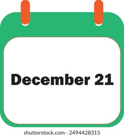 December Month Date 21 | Icon Design