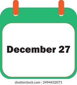 December Month Date 27 | Icon Design