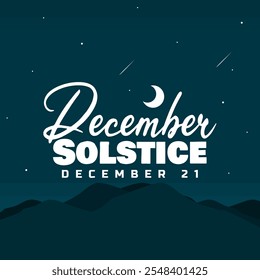 December Solstice to celebrate on December 21st. Let's welcome the winter solstice in December