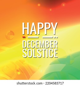 December Solstice. Design suitable for greeting card poster and banner