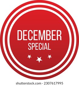 December Special banner design, Isolated on white background.