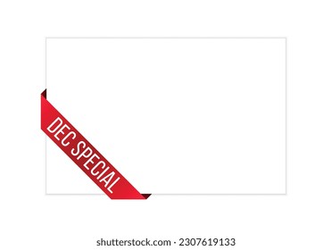 December Special banner design, Isolated on white background.