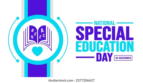 December is Special Education Day background template. Holiday concept. background, banner, placard, card, and poster design template with text inscription and standard color. vector illustration.
