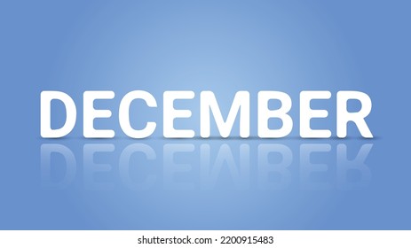 December text in 3d style