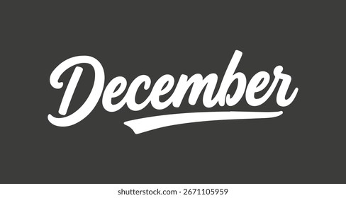December text graphic element Illustration template design
