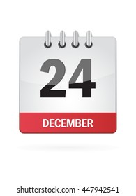 December Twenty Four. Calendar Icon