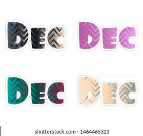 December - Vector for greeting for new month