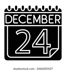 Diciembre Línea de Vector Círculo Icono Diseño