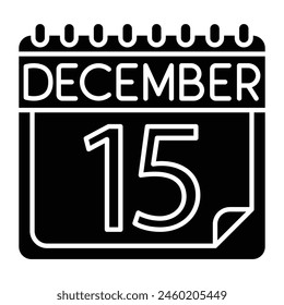 Diciembre Línea de Vector Círculo Icono Diseño
