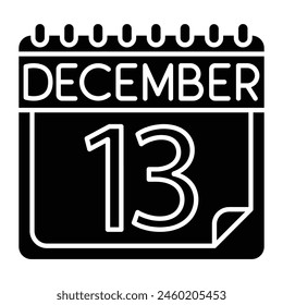 December Vector Line Circle Icon Design