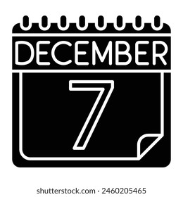 Dezember Vektorgrafik Linie Kreis Icon Design