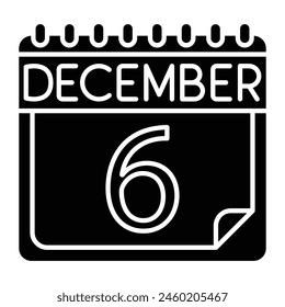 December Vector Line Circle Icon Design