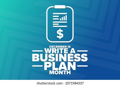 Diciembre es escribir un mes de plan de negocios. Concepto de vacaciones. Plantilla para fondo, banner, tarjeta, afiche con inscripción de texto. Ilustración del vector EPS10
