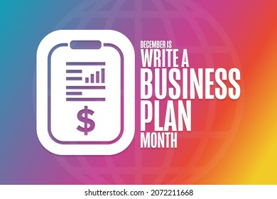 Diciembre es escribir un mes de plan de negocios. Concepto de vacaciones. Plantilla para fondo, banner, tarjeta, afiche con inscripción de texto. Ilustración del vector EPS10