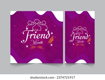 December is Write a Friend Month! Teaches your children the importance of writing, vector illustration eps 10