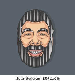 December,2019 : Steve Wozniak Portrait Art In Symmetrical Style