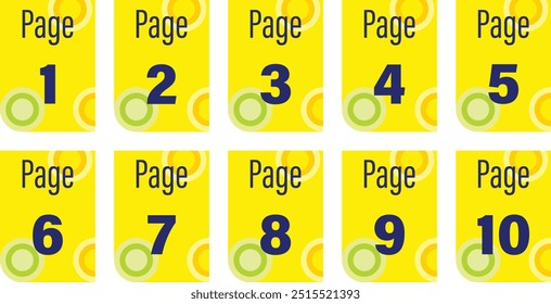 Decent Page Number Label Pointer Vetor colorido moderno criativo Fundo abstrato para número de página