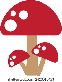 decent vector mushrooms design set