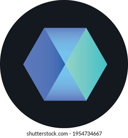 decentr cryptocurrency coin token vector sign logo