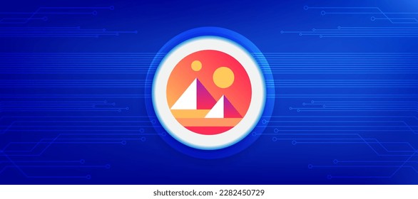 Decentraland (MANA) cryptocurrency vector illustration banner
