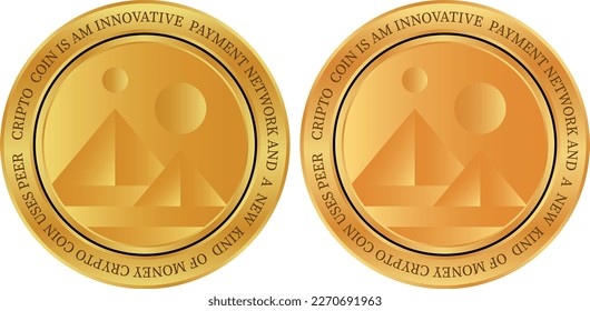 decentraland-mana virtual currency vector illustrations. 3d illustration.
