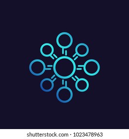 decentralization vector icon