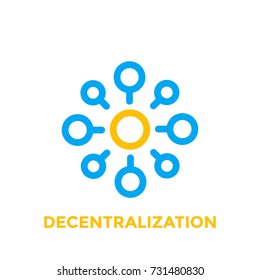 Decentralization Vector Icon On White