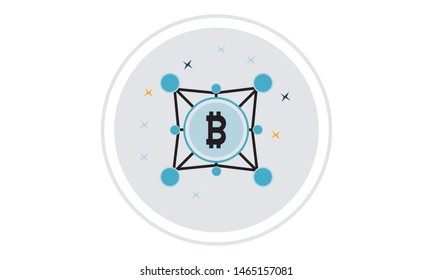 Decentralization vector icon representing distributed networks and blockchain technology