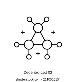decentralized 02 icon. Outline style icon design isolated on white background