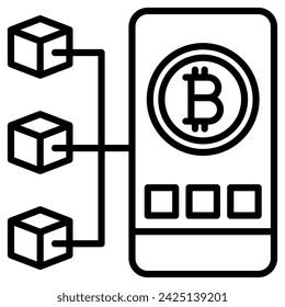 Decentralized Applications icon line vector illustration