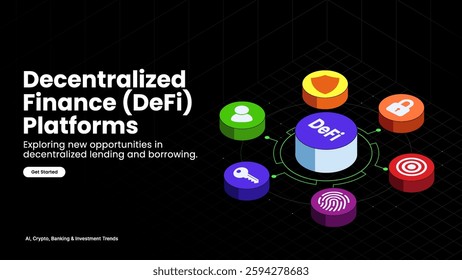 Decentralized Finance (DeFi) Platforms – Exploring Financial Freedom with Blockchain Networks, Wallets, and Cryptocurrency Elements | Fintech and Economy Vector Design