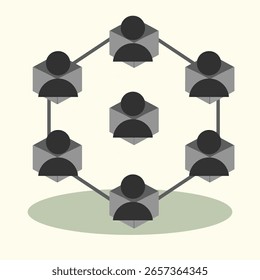 Un Vector de arte de diseño de finanzas descentralizado