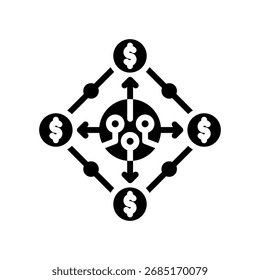 Decentralized Finance Icon Glyph Vector Illustration