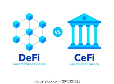 Decentralized Finance vector concept illustration