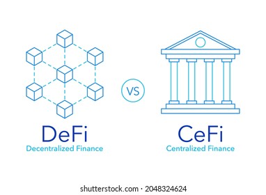 Decentralized Finance vector concept illustration